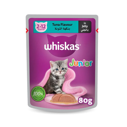 Whiskas Junior Tuna Flavour in Jelly Pouch Cat Food, 80g