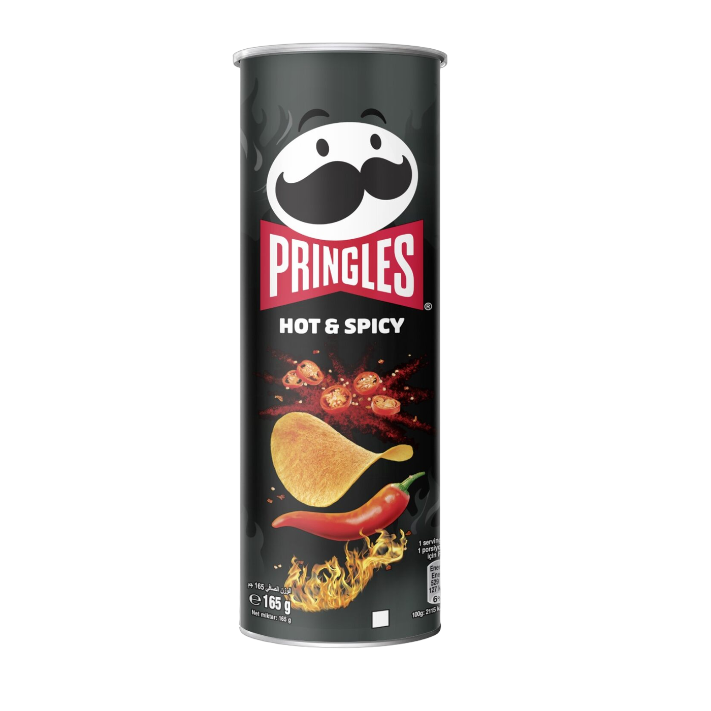 Pringles Hot & Spicy Chips Can, 165g