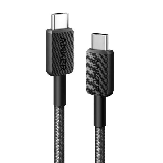 Anker 322 Type C To Type C Cable Braided - Black, 60W, 0.9m/3ft