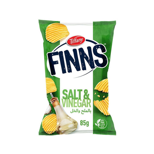 Tiffany Finns Crinkled Potato Chips Salt & Vinegar, 85g