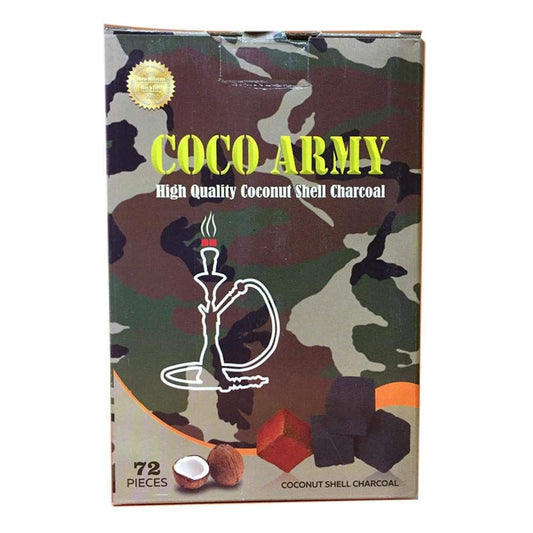 Zanobia Coco Army Coconut Shell Charcoal, 72 Pieces