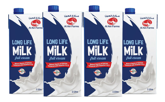 Al Ain Farms Uht Full Cream Milk, 4x1L