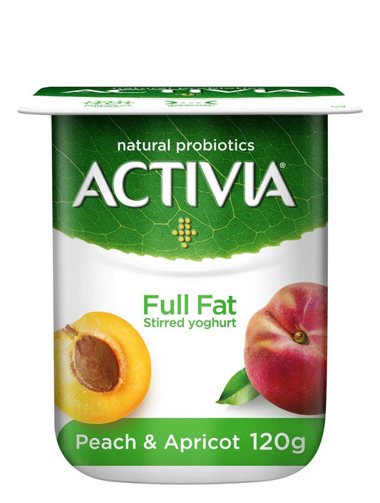 Activia Full Fat Apricot & Peach Stirred Yogurt, 120g
