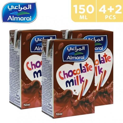 ALMARAI UHT MILK NIJOOM CHOCO 4+2X150ML