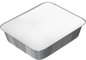 Cosmoplast 3650 CC PACK OF 10 ALUMINIUM CONTAINERS WITH LIDS