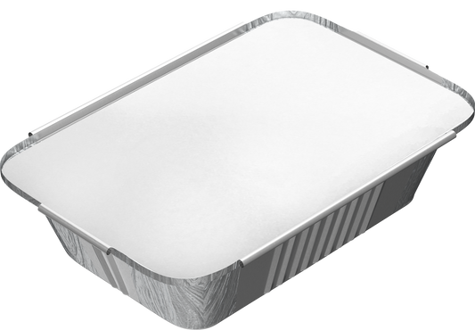 Cosmoplast 890 CC PACK OF 25 ALUMINIUM CONTAINERS WITH LIDS