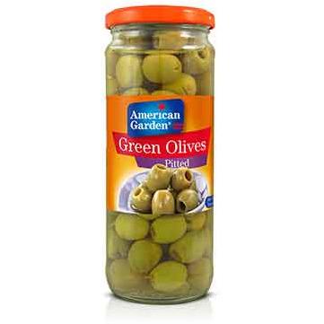 American garden green olive pitted 450gm