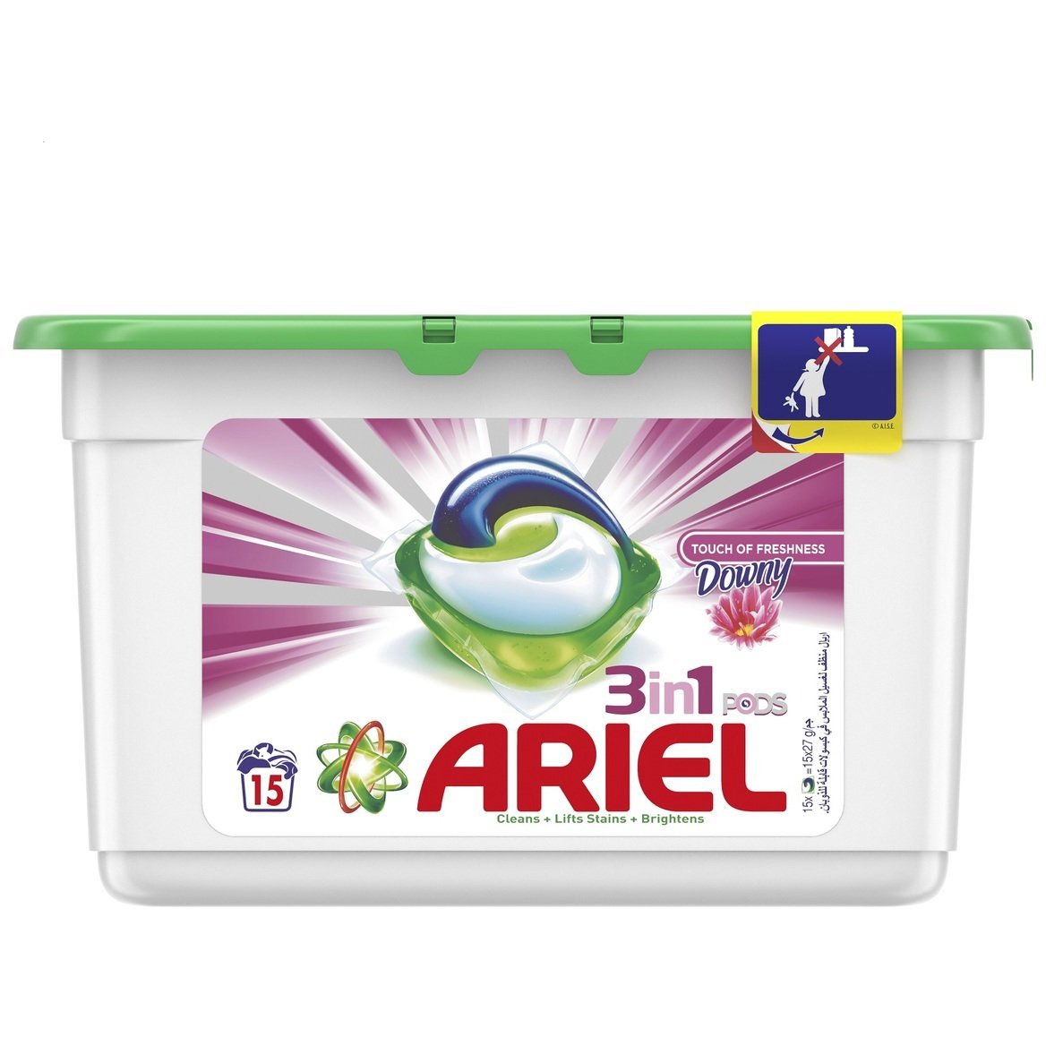 Ariel pods 15 pcs with downy 405gm