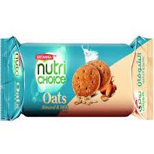 Britannia nutrichoice oats almond and milk cookies 75g