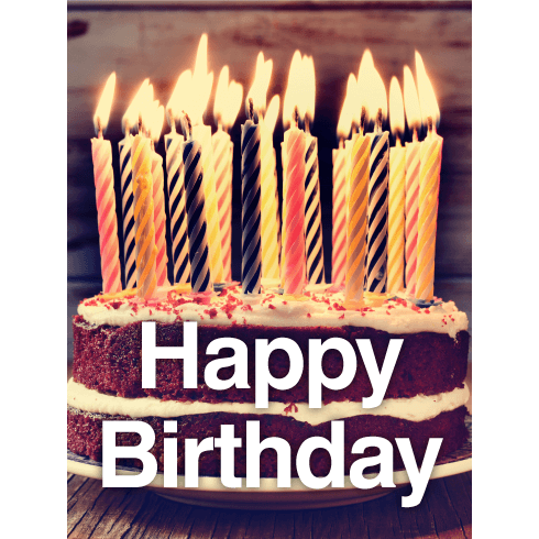 Cake candles happy brithday
