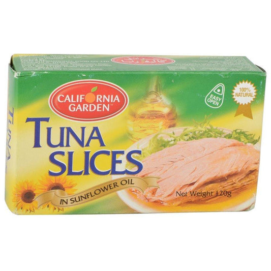 California garden tuna slices in water oil120gm