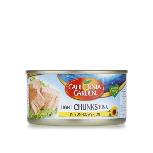 Califorana garden light chunks tuna in sunflower oil 185gm