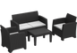 Cosmoplast CEDARATTAN 4-SEATER LOUNGE SET WITH CUSHIONS