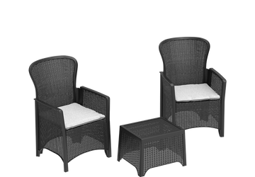 Cosmoplast CEDARATTAN DUO LOUNGE SET WITH CUSHIONS