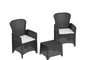Cosmoplast CEDARATTAN DUO LOUNGE SET WITH CUSHIONS