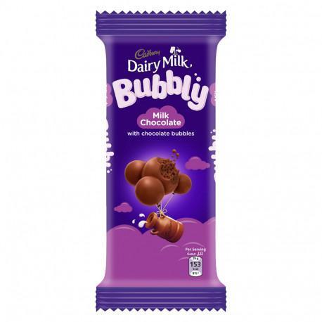 Dairy milk bubbly milk choco. 87 g