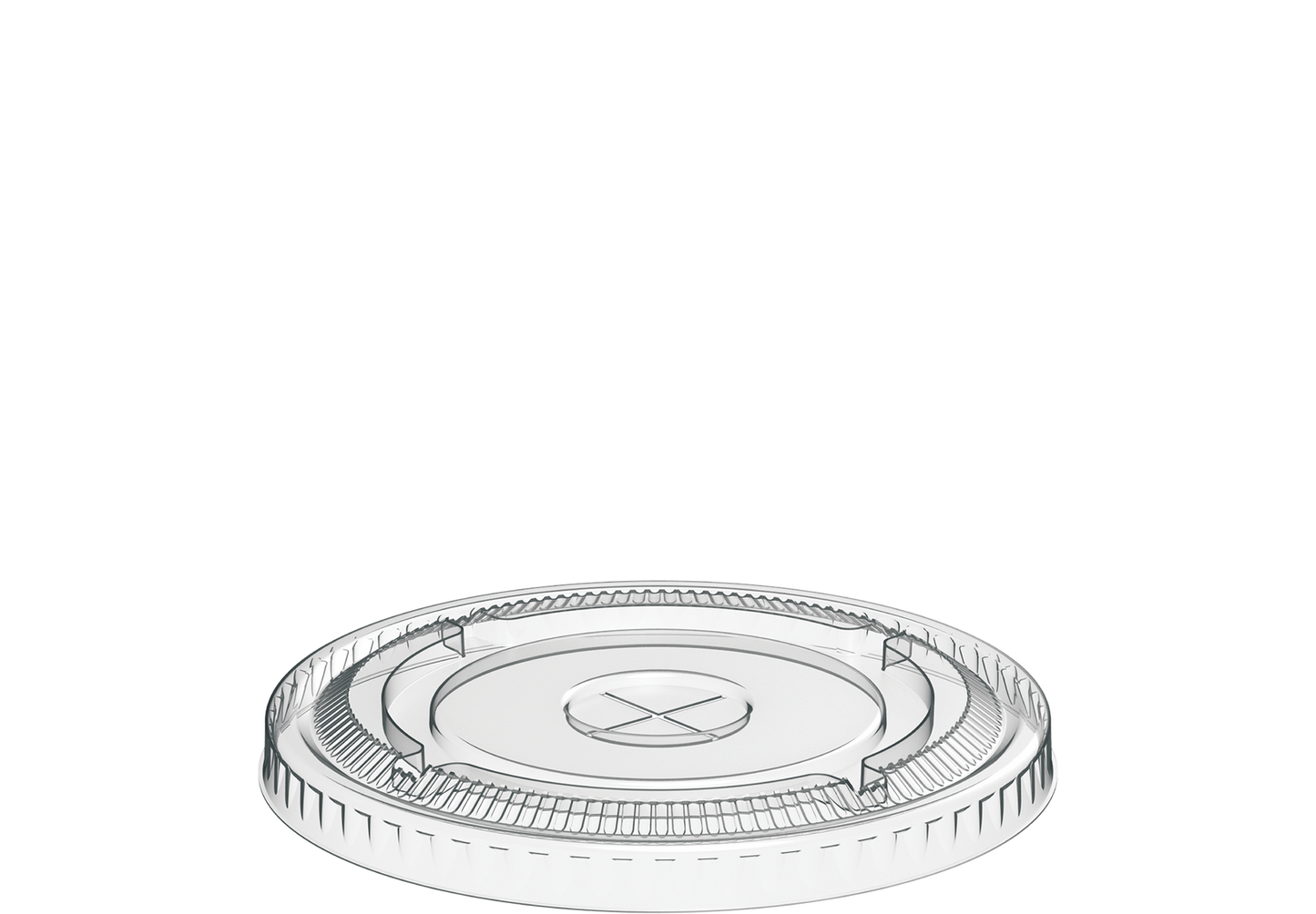 Cosmoplast 90 MM PACK OF 50 FLAT LIDS FOR 12, 14 OZ CLEAR PLASTIC CUPS