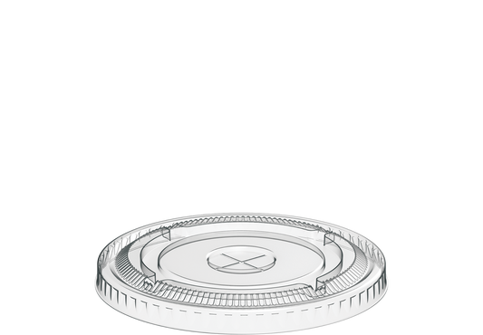 Cosmoplast 97 MM PACK OF 50 FLAT LIDS FOR 16 OZ CLEAR PLASTIC CUPS