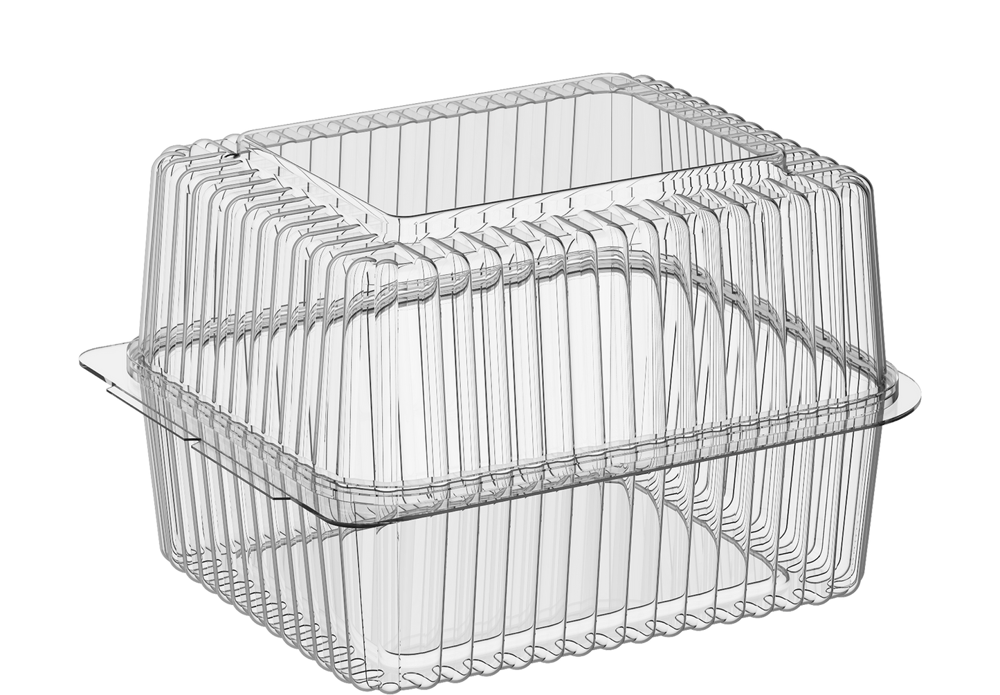 Cosmoplast 71 OZ PACK OF 10 HINGED DOME PLASTIC CONTAINERS