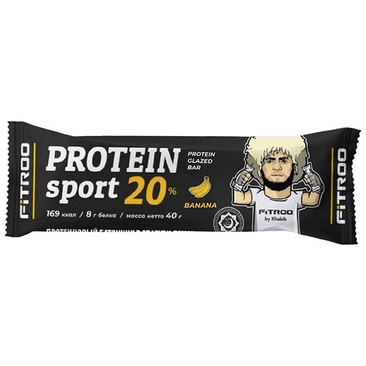 Fitroo sport pritien glazed bar banan 40 gm