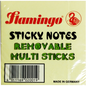 Flamingo –yellow sticky notes pack of 3pcs small
