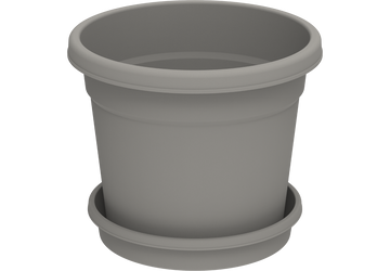 Cosmoplast 16" ROUND FLOWERPOT WITH TRAY
