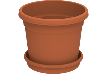 Cosmoplast 6" ROUND FLOWERPOT WITH TRAY