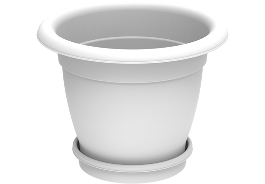 Cosmoplast 20" ROUND FLOWERPOT WITH TRAY
