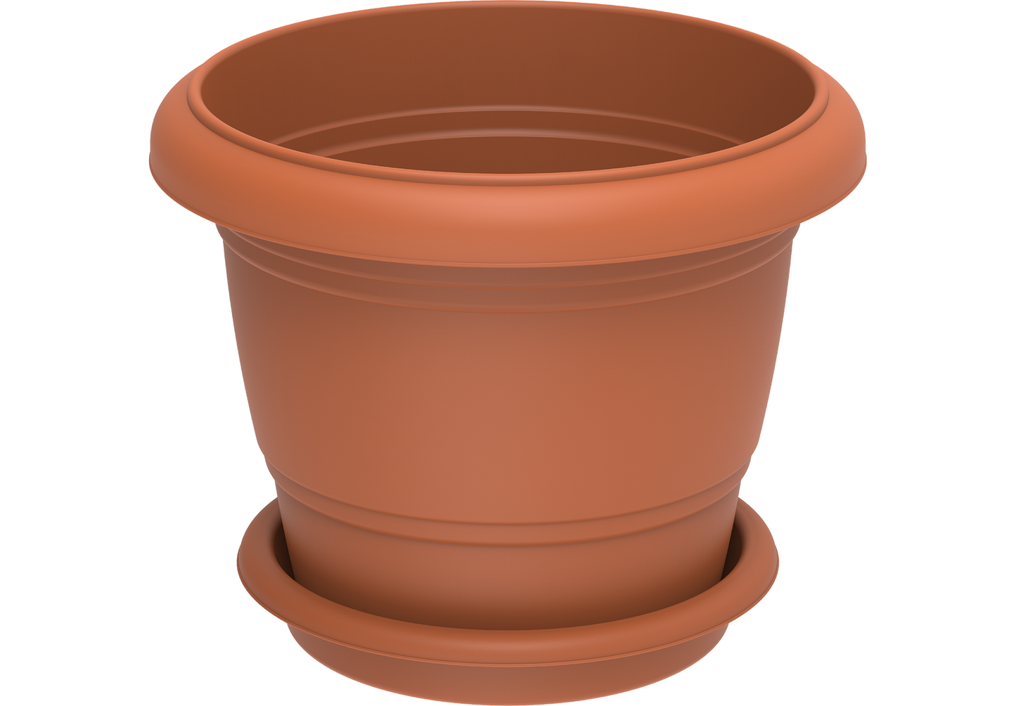 Cosmoplast 24" ROUND FLOWERPOT WITH TRAY