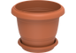 Cosmoplast 24" ROUND FLOWERPOT WITH TRAY