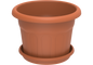 Cosmoplast 28" ROUND FLOWERPOT WITH TRAY