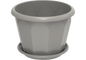 Cosmoplast 8" HEXAGONAL FLOWERPOT WITH TRAY