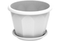 Cosmoplast 11" HEXAGONAL FLOWERPOT WITH TRAY