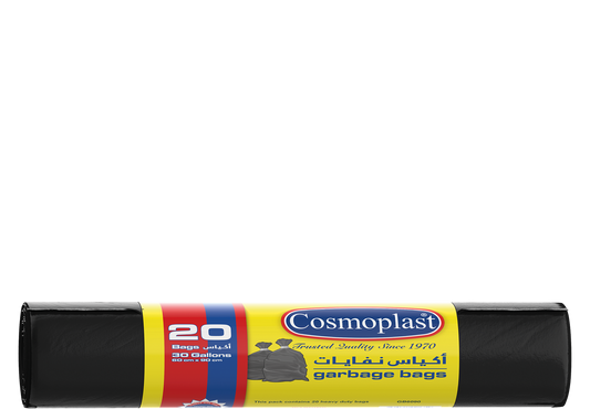 Cosmoplast GARBAGE BAGS 30 GALLONS 60 X 90 CM