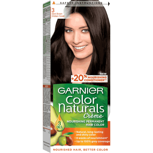 Garnier clor naturals creme 3 dark brown 210 gm