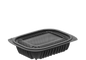 Cosmoplast 12 OZ PACK OF 20 BLACK GENERAL PURPOSE CONTAINERS WITH LIDS