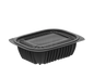 Cosmoplast 16 OZ PACK OF 20 BLACK GENERAL PURPOSE CONTAINERS WITH LIDS