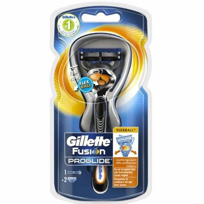 Gillette fusion flexball razor black with 2 blade