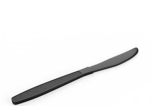 Cosmoplast BLACK PLASTIC KNIVES PACK OF 50