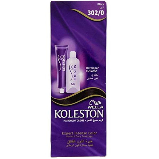 Koleston hair color creme 302/0 black 50ml