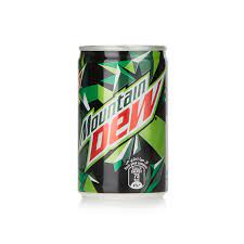 Mountain dew soft drink can, 155ml