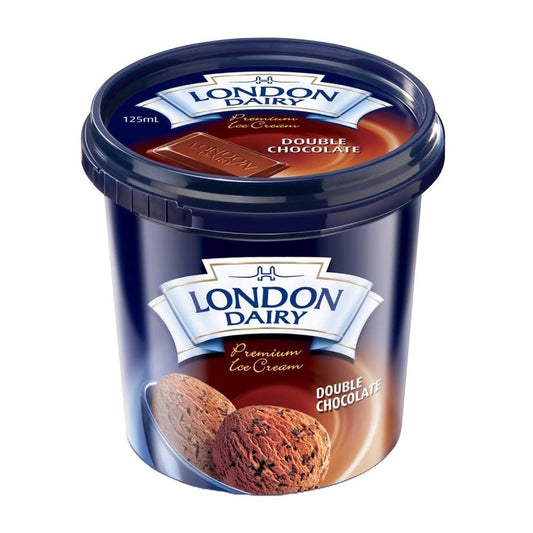London Dairy Double Chocolate Ice Cream Cup, 125ml