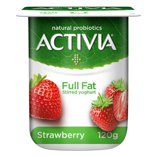 Activia Full Fat Strawberry Stirred Yoghurt, 120g