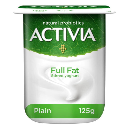 Activia Full Fat Plain Stirred Yoghurt, 125g