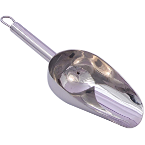Raj 6 cm pipe handle heavy scoop,silver