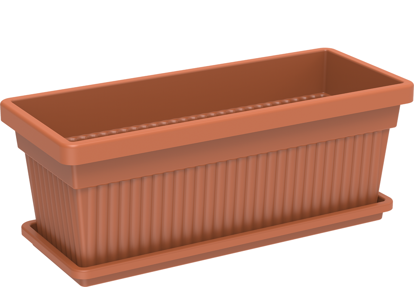 Cosmoplast 24" RECTANGULAR PLANTER WITH TRAY