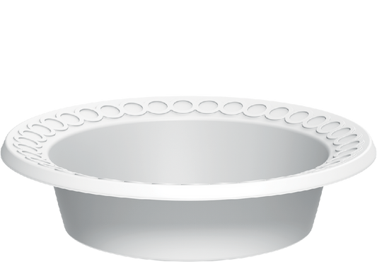 Cosmoplast 15 OZ PACK OF 25 PLASTIC ROUND BOWLS