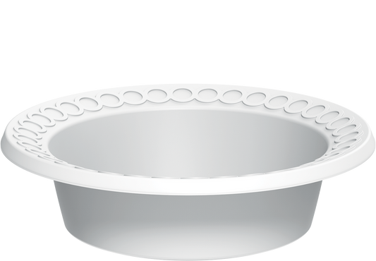 Cosmoplast 19 OZ PACK OF 25 PLASTIC ROUND BOWLS