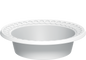 Cosmoplast 19 OZ PACK OF 25 PLASTIC ROUND BOWLS