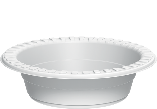 Cosmoplast 12 OZ PACK OF 25 PLASTIC ROUND BOWLS
